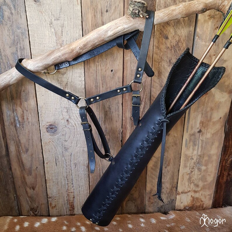 Traditional ARCHERY Side Quiver / Leather ARROW QUIVER Etsy