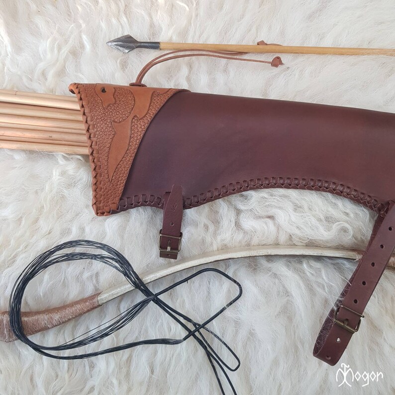 Traditional ARCHERY Side Quiver / Leather Hip ARROW QUIVER Etsy
