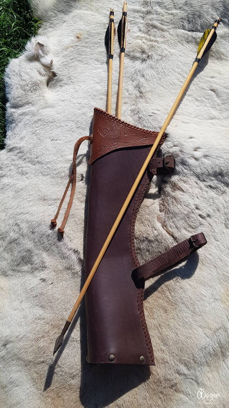 Traditional ARCHERY Side Quiver / Leather Hip ARROW QUIVER Etsy