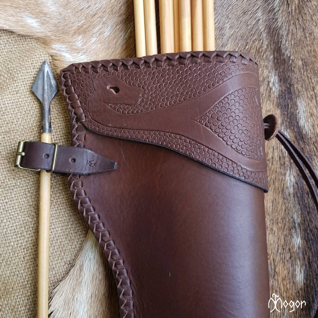 Leather Side ARROW QUIVER / Traditional ARCHERY Quiver brown Horse Etsy