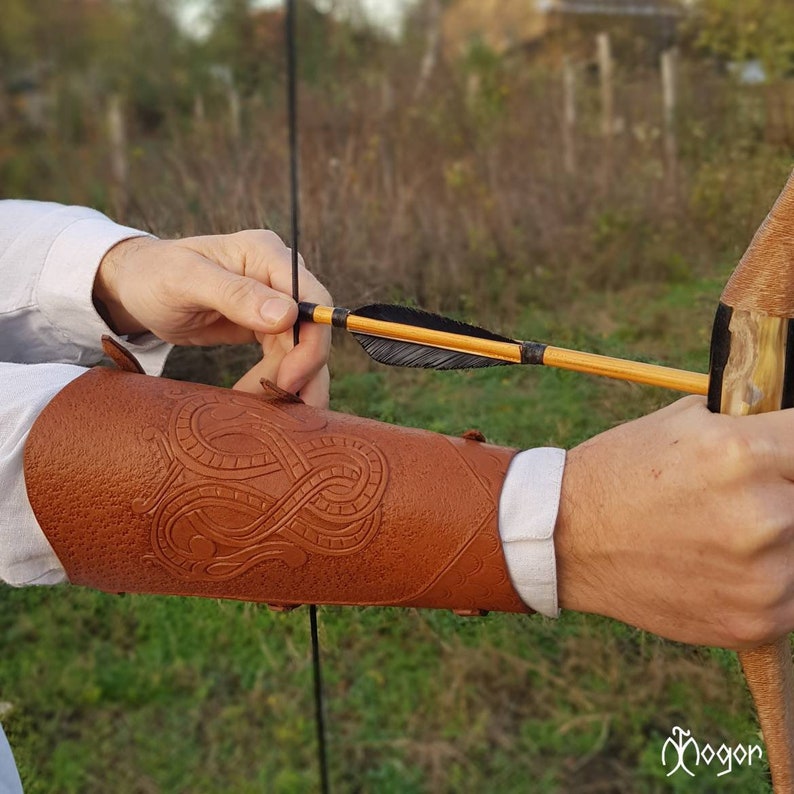 ARCHERY Leather ARMGUARD / Arm BRACER viking Urnes Etsy