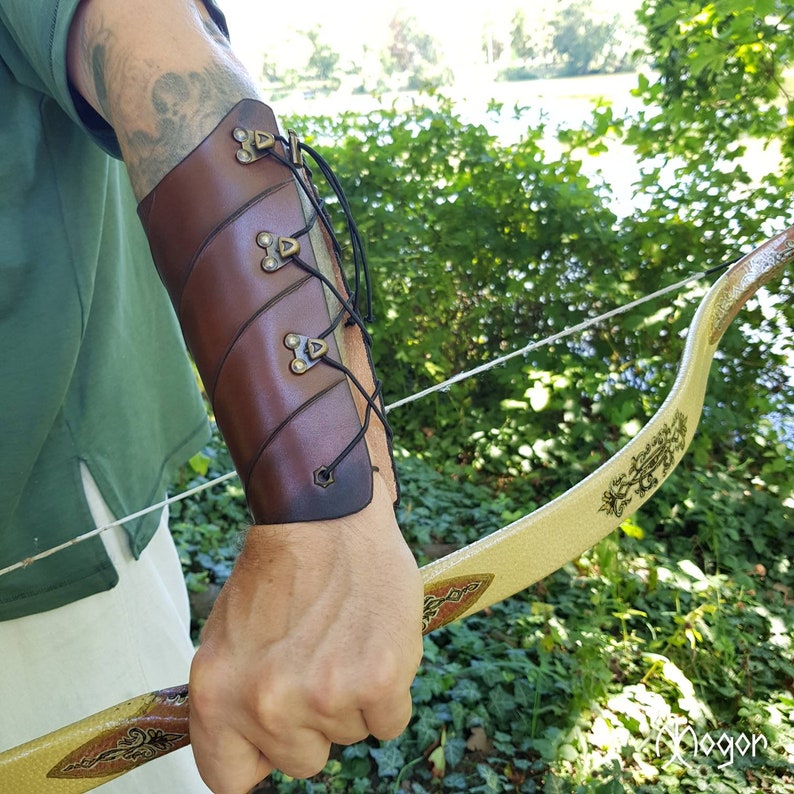 ARCHERY Leather Arm BRACER/ARMGUARD antique Etsy