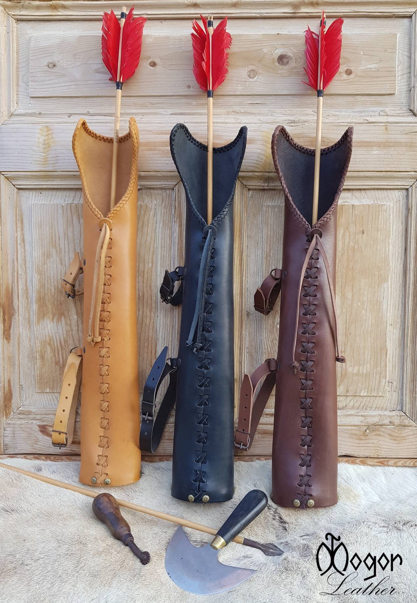 Traditional ARCHERY Side Quiver / Leather ARROW QUIVER Etsy