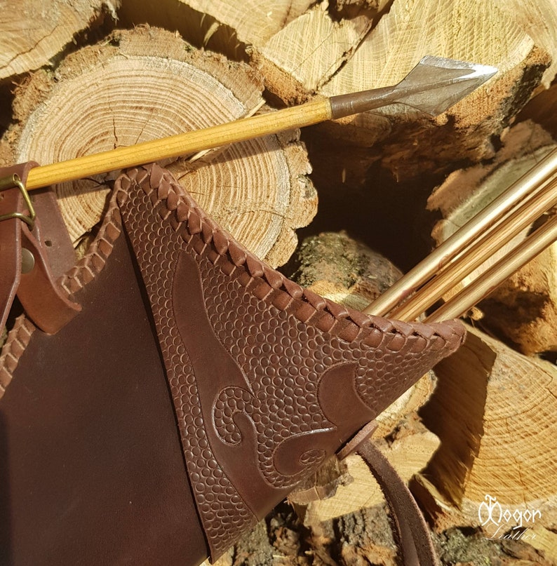 Traditional ARCHERY Side Quiver / Leather Hip ARROW QUIVER Etsy