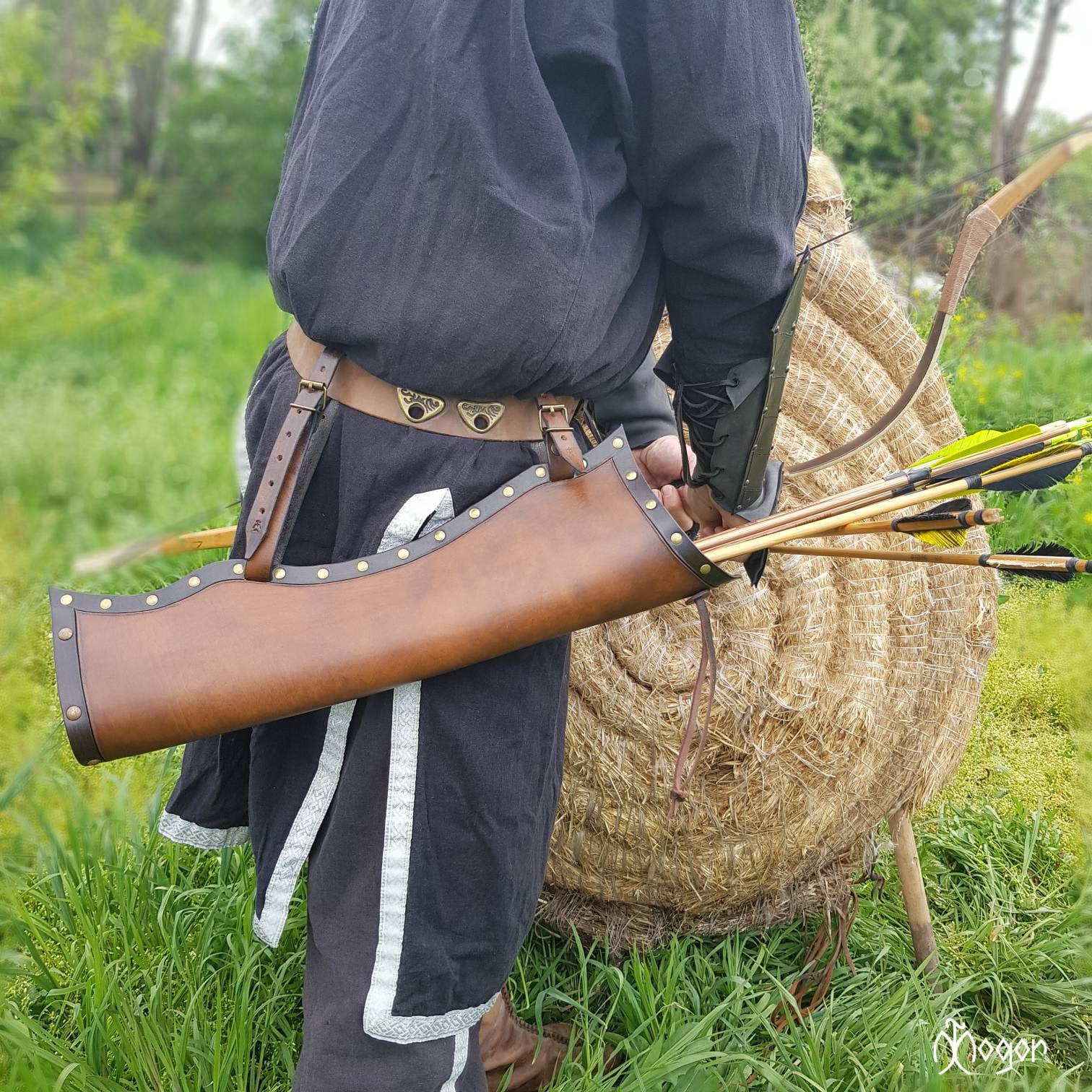 Carquois De Hanche En Cuir Véritable Traditionnel - Porte-flèches Fait Main - Marque Leather Phobia