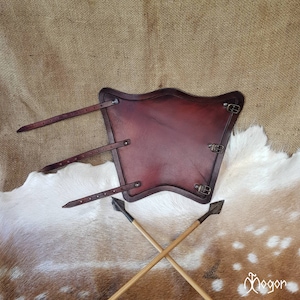 Protège-Bras De Tir à L'Arc York Archery - Vintage 1960s - Cuir Marron Taille M