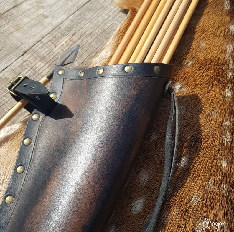 ARCHERY Leather QUIVER/ Side Quiver / Arrow Hip Quiver / Etsy