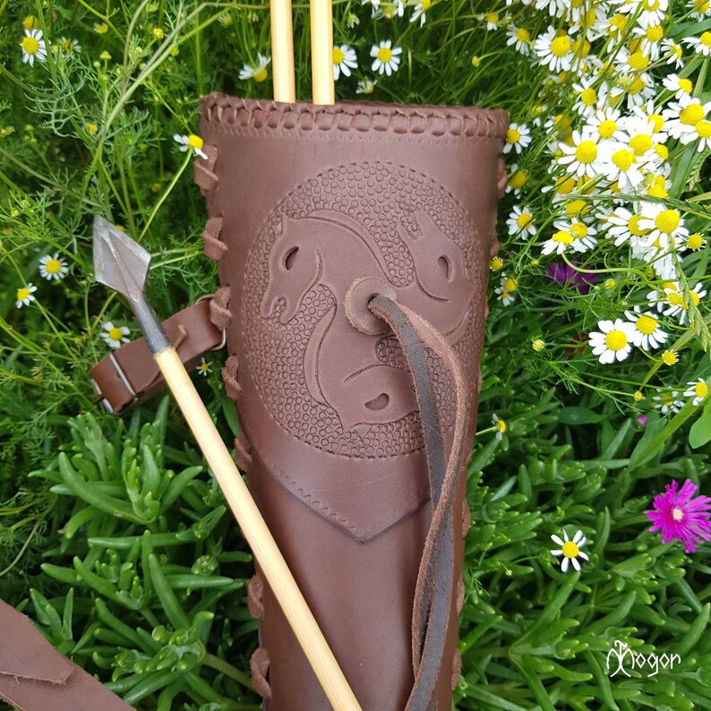 Leather Side ARROW QUIVER / Traditional ARCHERY Quiver Etsy