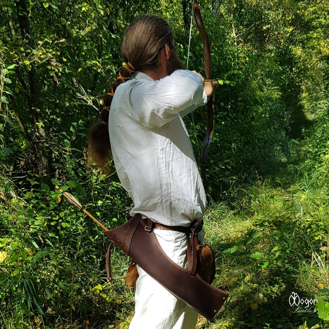 Traditional ARCHERY Side Quiver / Leather Hip ARROW QUIVER Etsy
