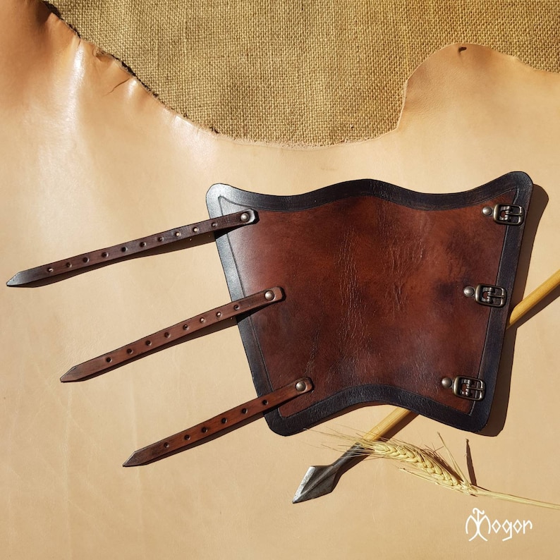 ARCHERY Leather Arm BRACER/ARMGUARD Antique brown Etsy