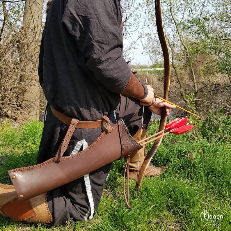 Traditional ARCHERY Side Quiver / Leather Hip ARROW QUIVER Etsy