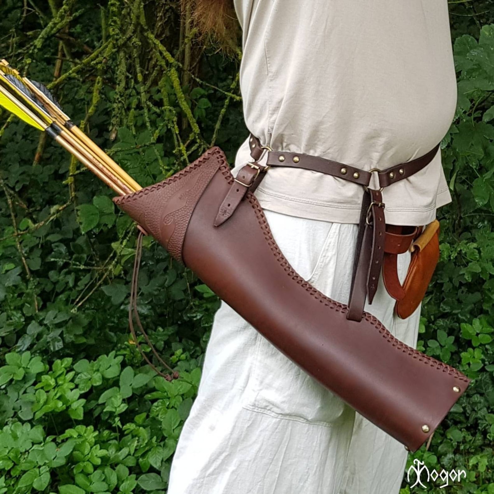 Traditional ARCHERY Side Quiver / Leather Hip ARROW QUIVER Etsy