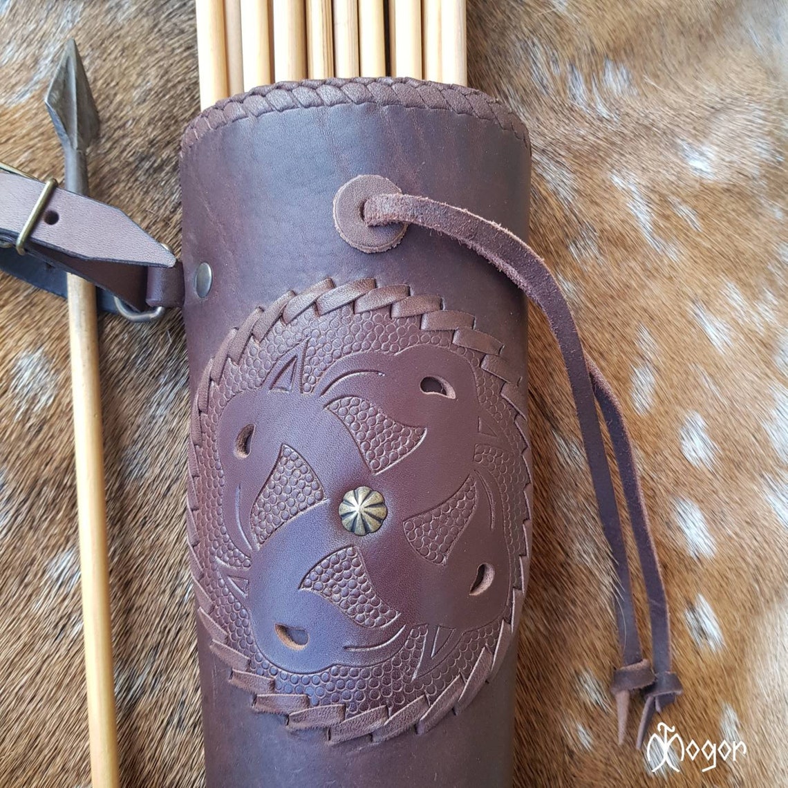 Leather Side ARROW QUIVER / Traditional ARCHERY Quiver Etsy
