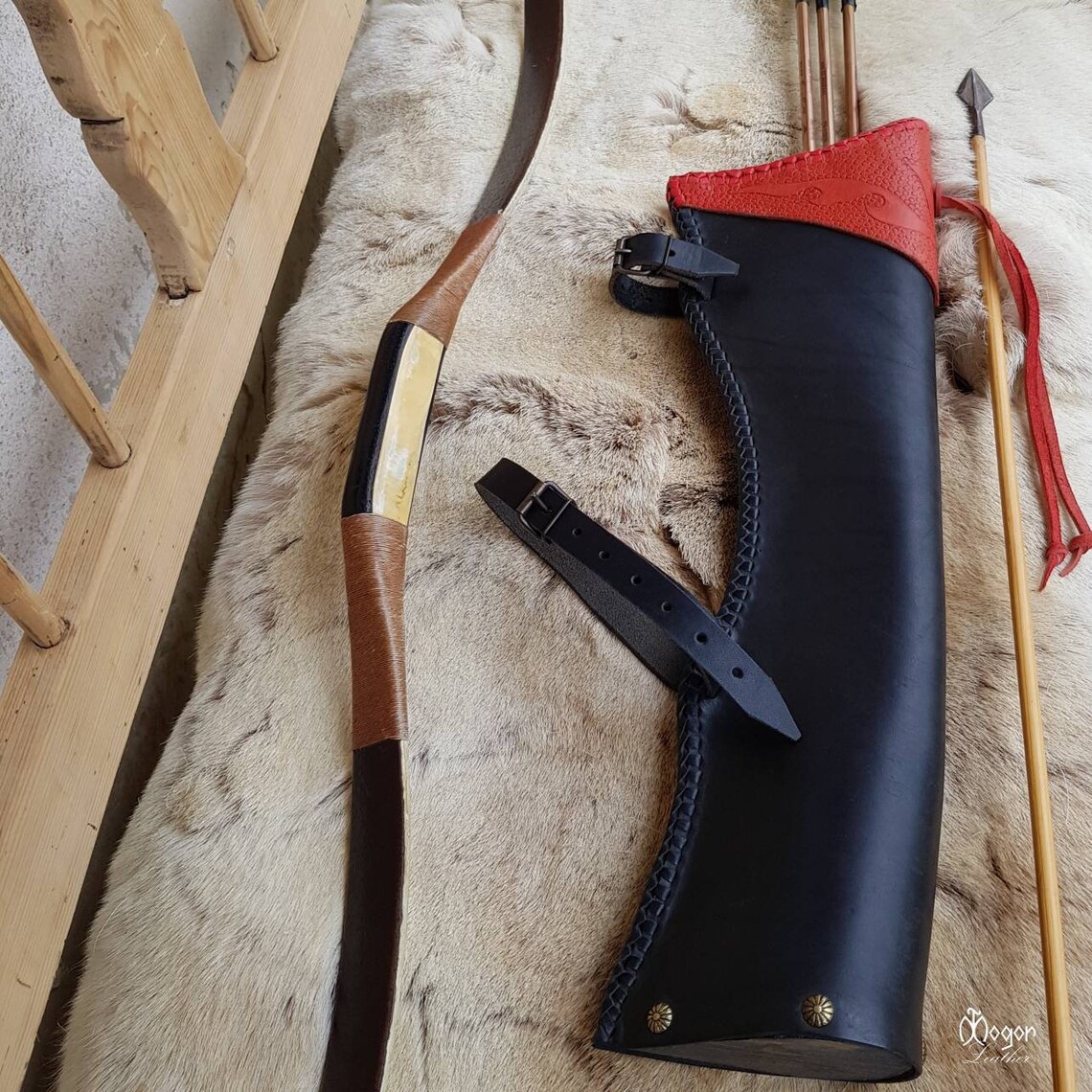 Traditional ARCHERY Side Quiver / Leather Hip ARROW QUIVER Etsy