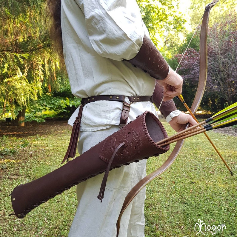 Leather Side ARROW QUIVER / Traditional ARCHERY Quiver Etsy