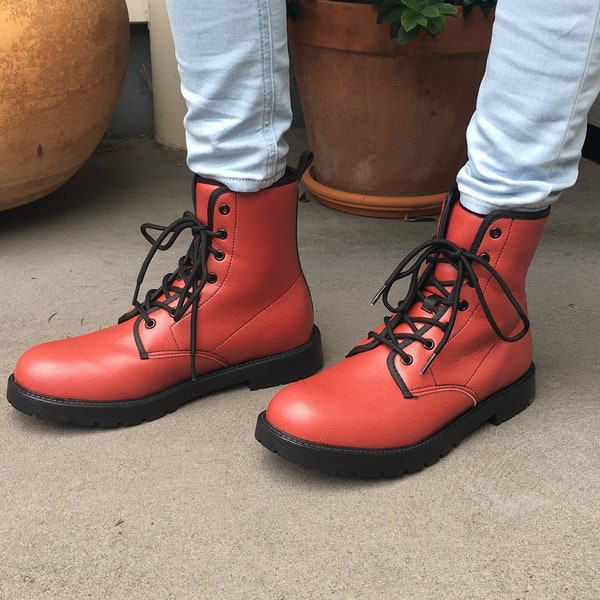 Red Boots - Etsy
