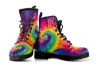 black rainbow boots