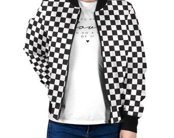 white and black jacket