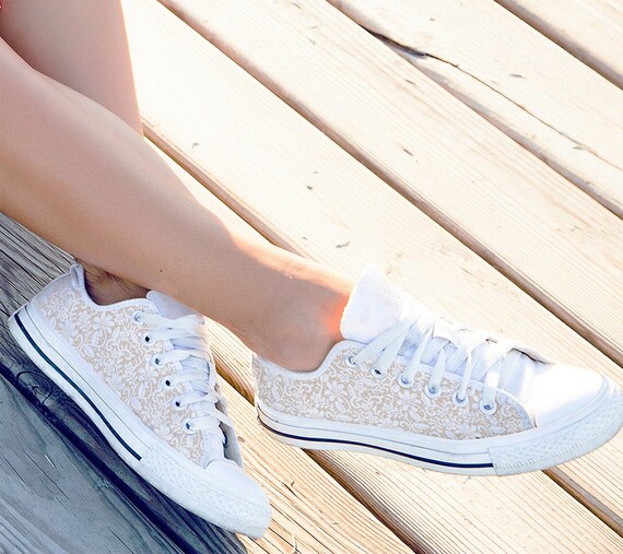 white lace wedding sneakers