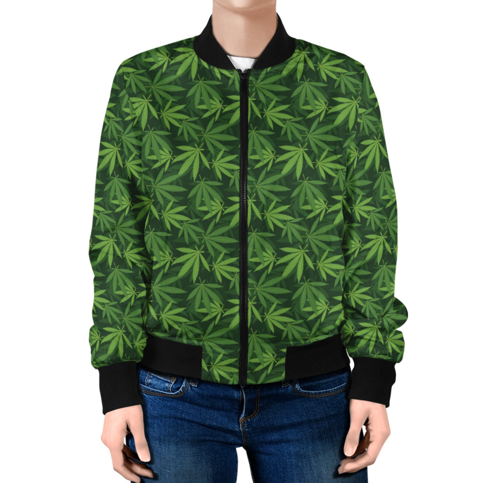 Weed Bomber Jacket Marijuana Clothing Cannabis Leaf Jacket Etsy