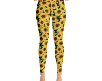 Green Vintage Retro Large Sunflowers hot Yoga Pants Womens Activewear Sets Green Vintage Retro Large Sunflowers hot Yoga Pants Womens Activewear Sets