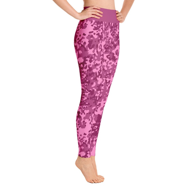 Pink Camo Yoga Leggings Camouflage Yoga Pants High Waisted | Etsy