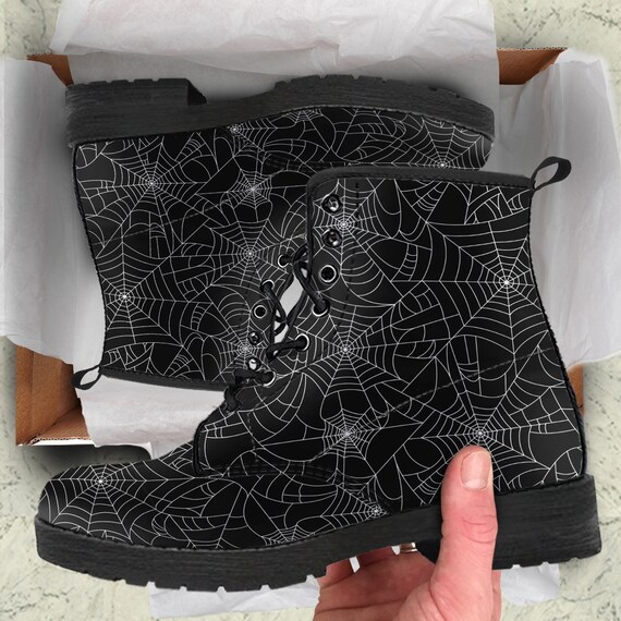 Leather clearance goth boots