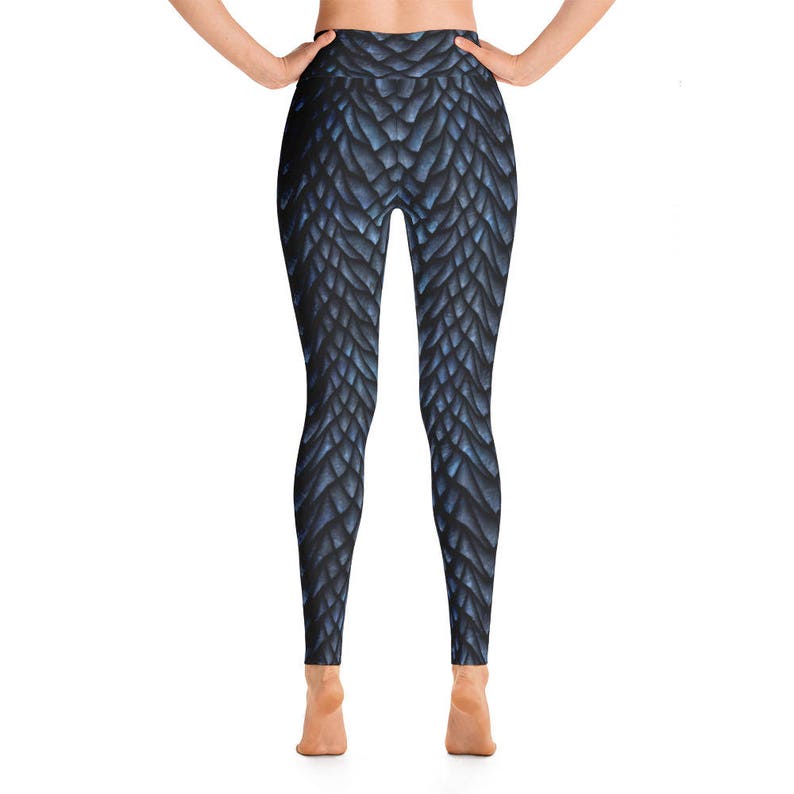 Dragon scale printed festival leggings