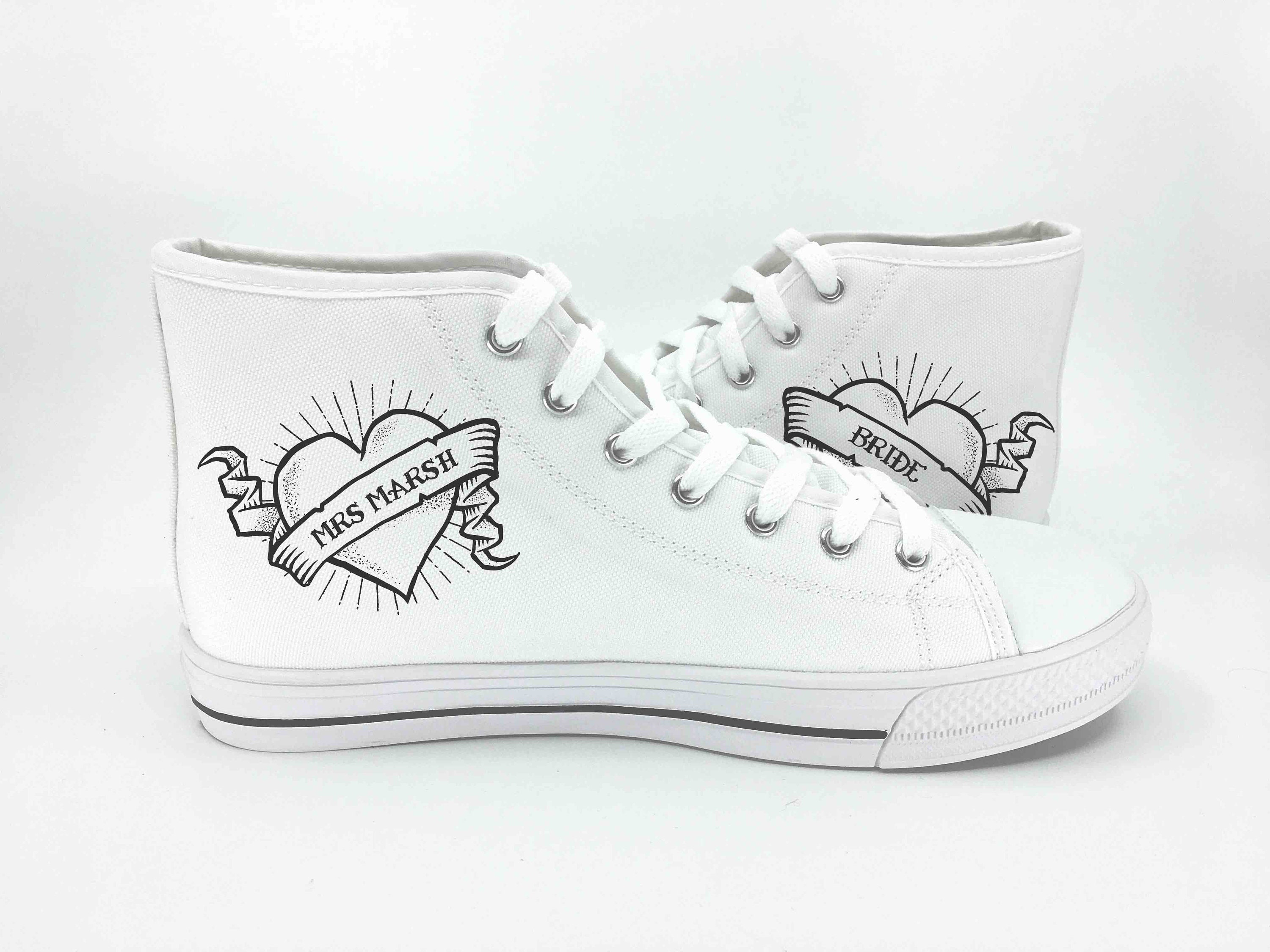 custom bride sneakers