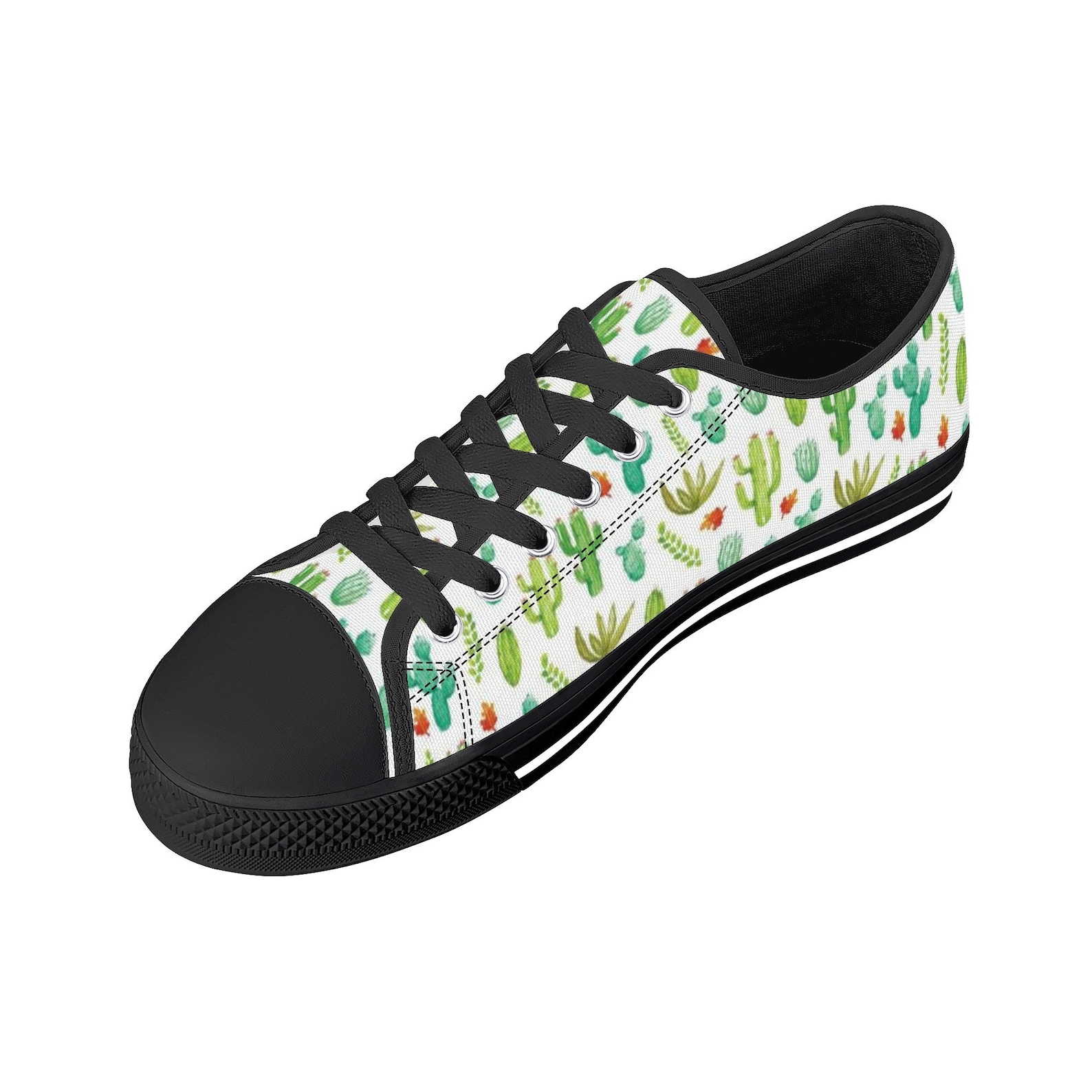 Cactus Shoes Canvas Sneakers Vegan Tennis Shoes Etsy