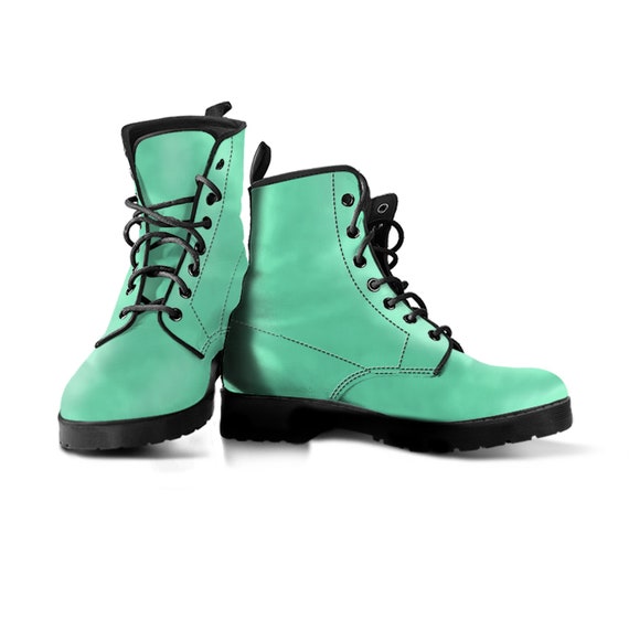 green vegan boots