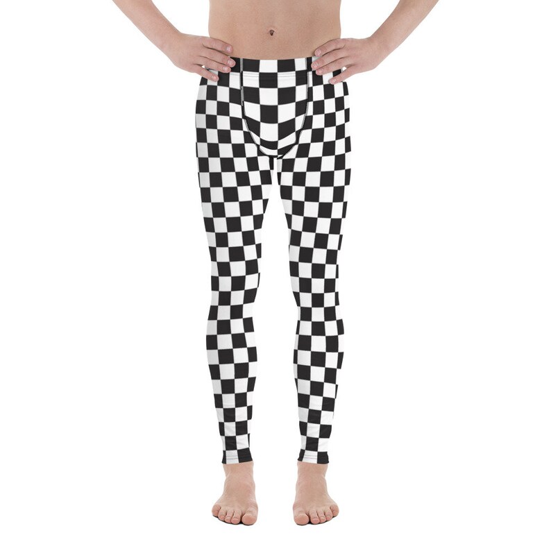 black and white checkered leggings
