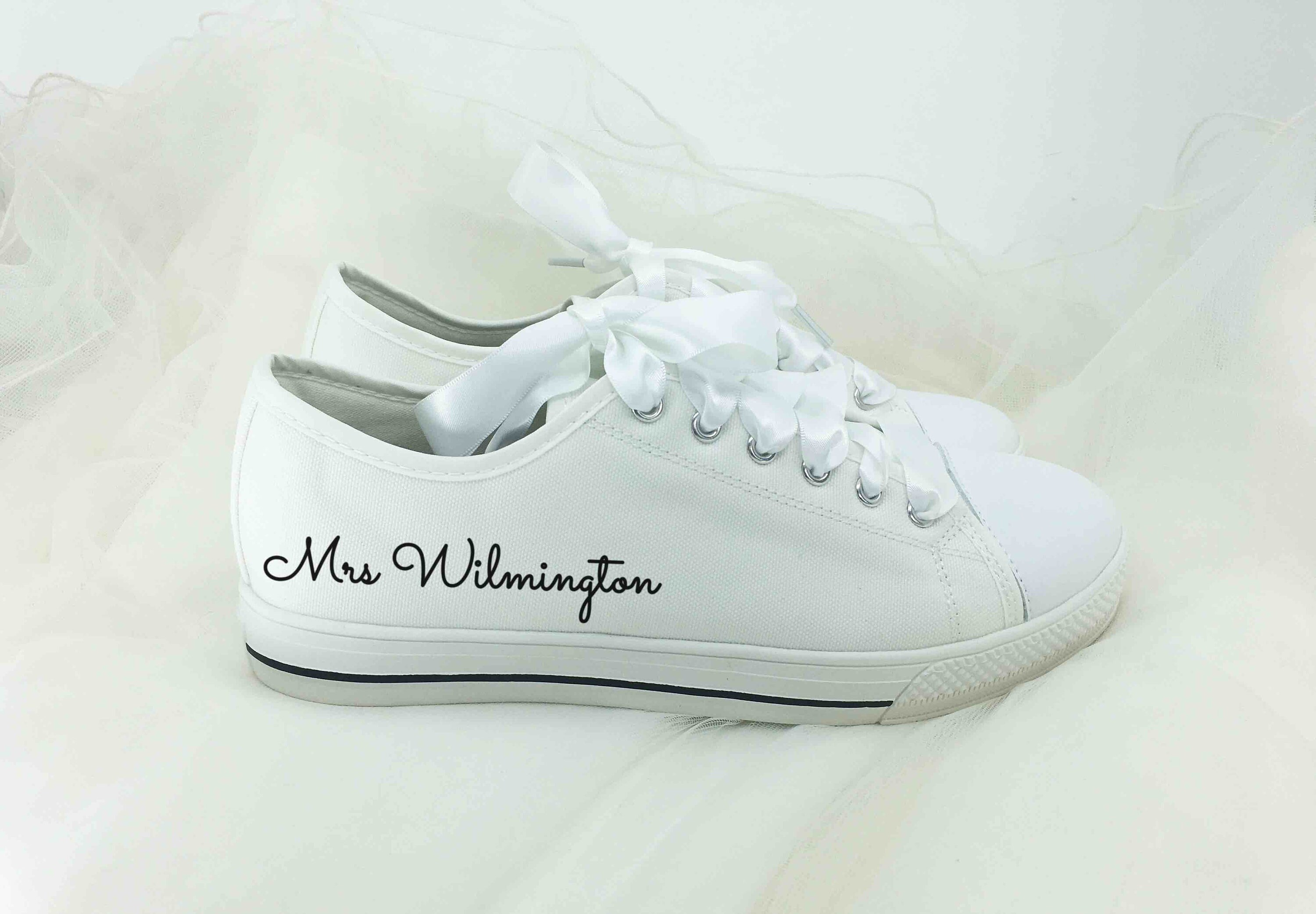 custom bride sneakers