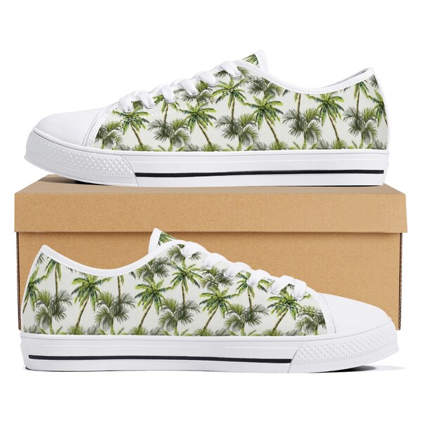 Island Palm Tree Hawaiian Print Women's Sneakers