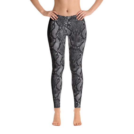 Snakeskin Print Leggings for Women 
