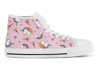 unicorn high top sneakers