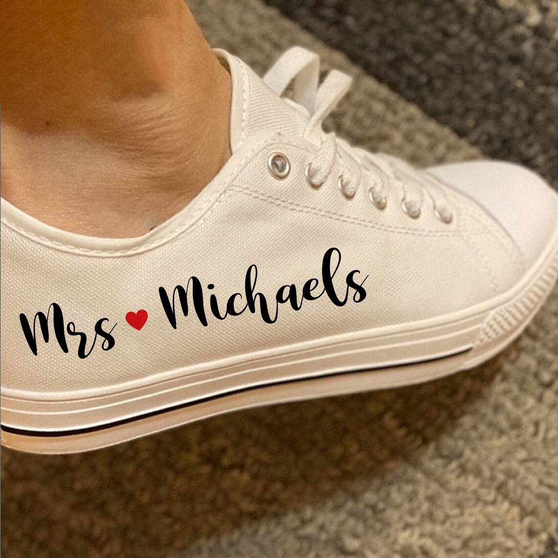 custom bride sneakers