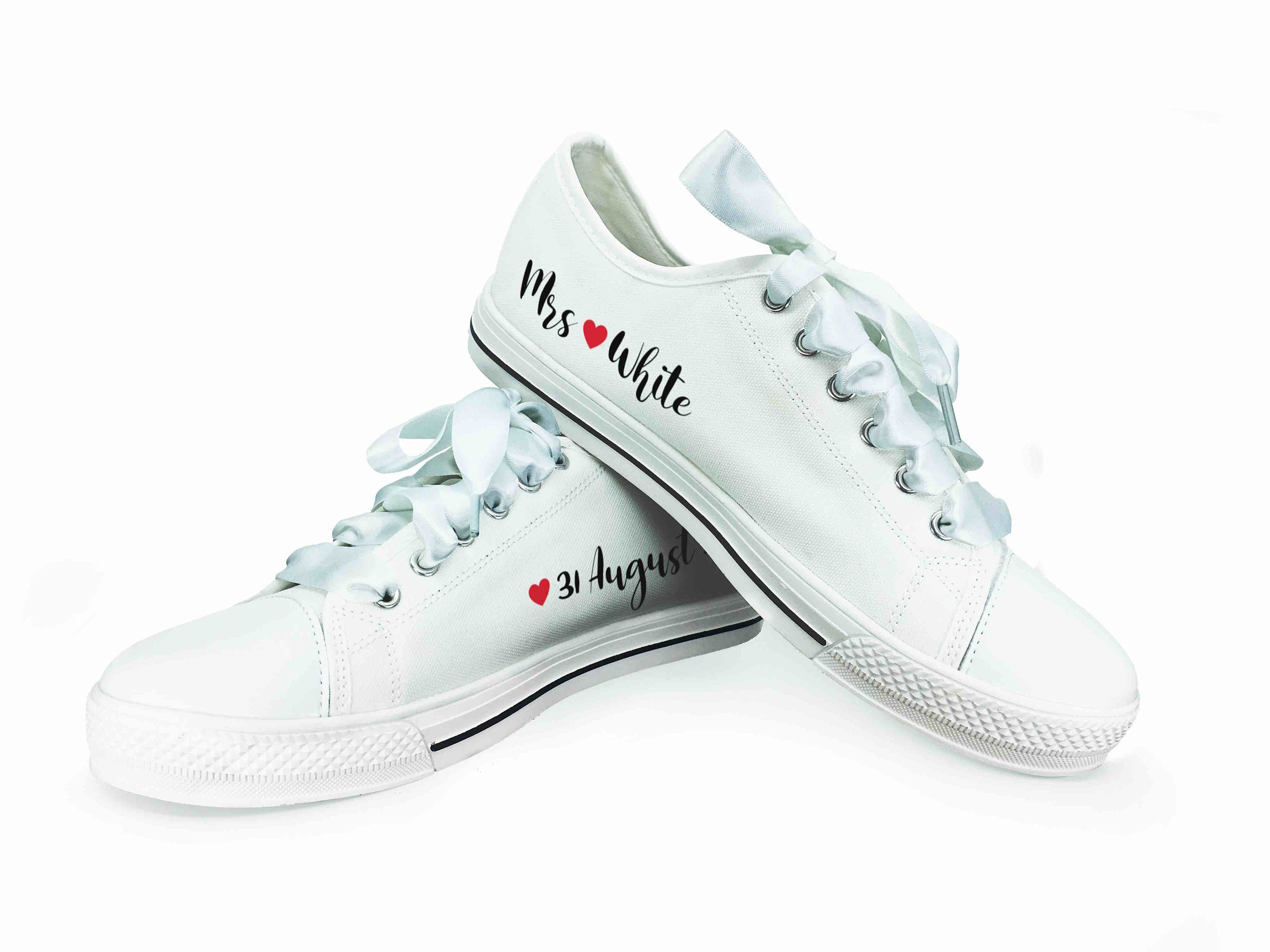 Bridal sneakers personalized wedding sneakers just married | Etsy