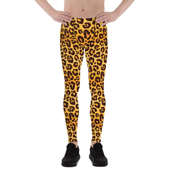 Leopard Print Mens Leggings Etsy