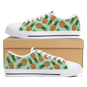Pineapple print canvas sneakers