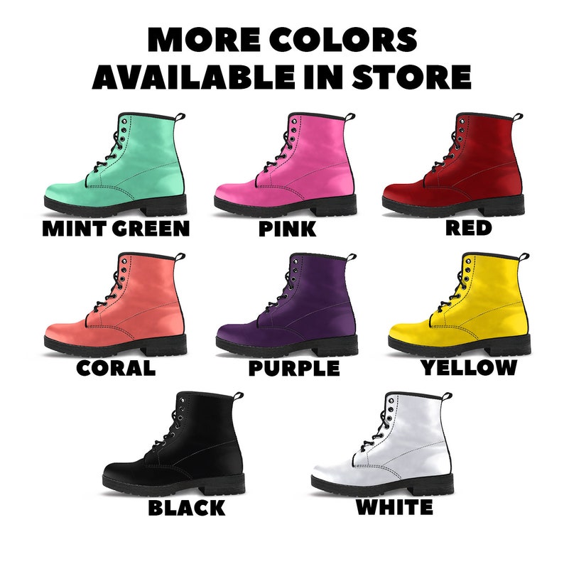 White vegan leather combat boots