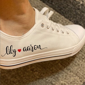 Bridal sneakers, personalized wedding sneakers, tennis shoes for bride