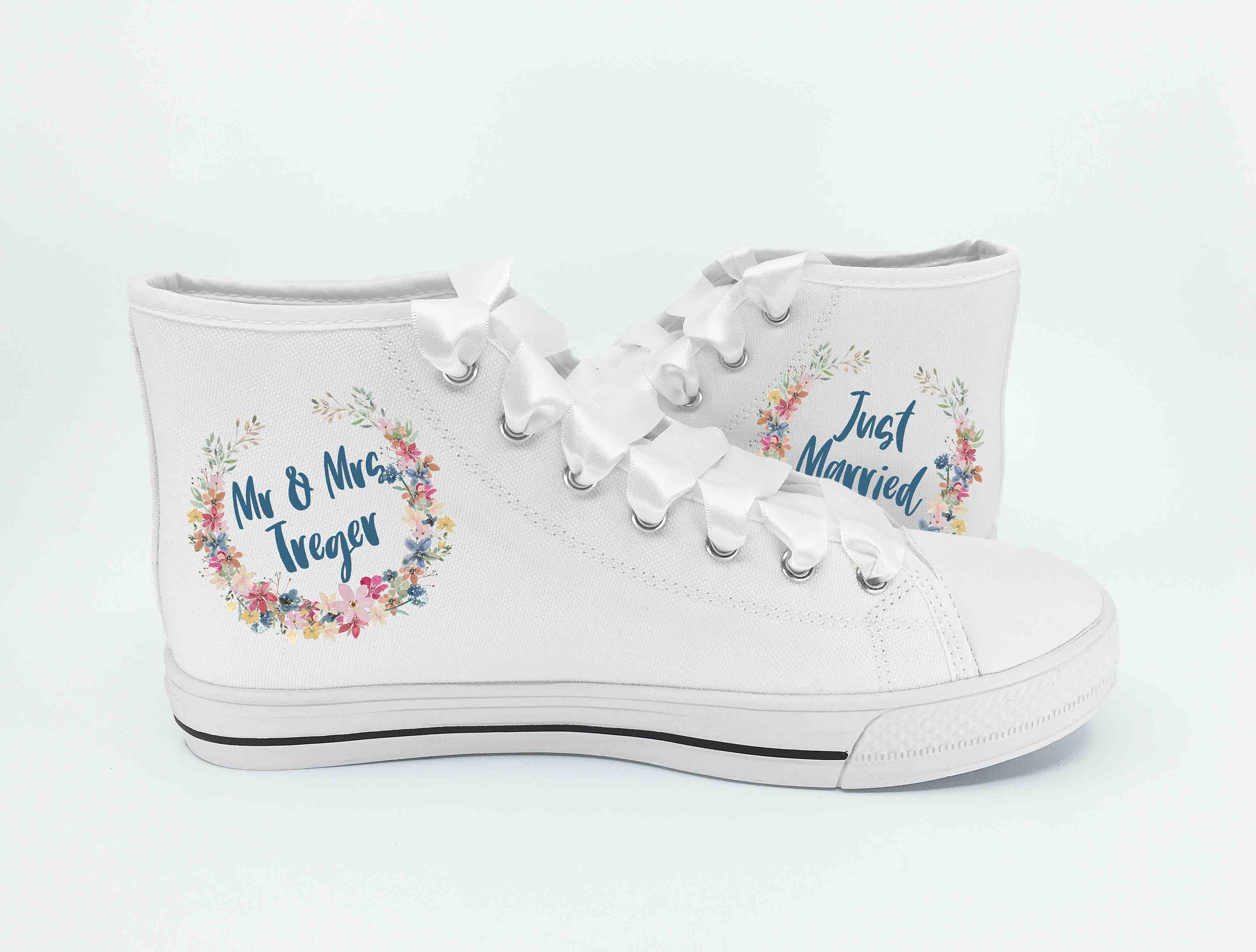 custom bride sneakers