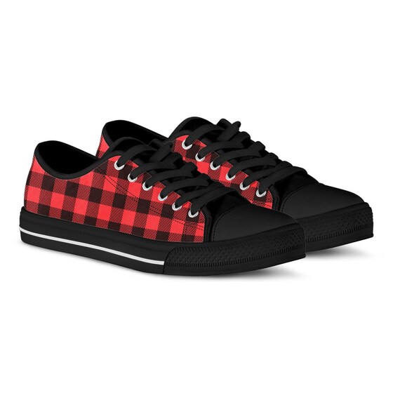red check shoes