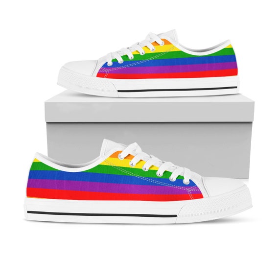 rainbow striped shoes