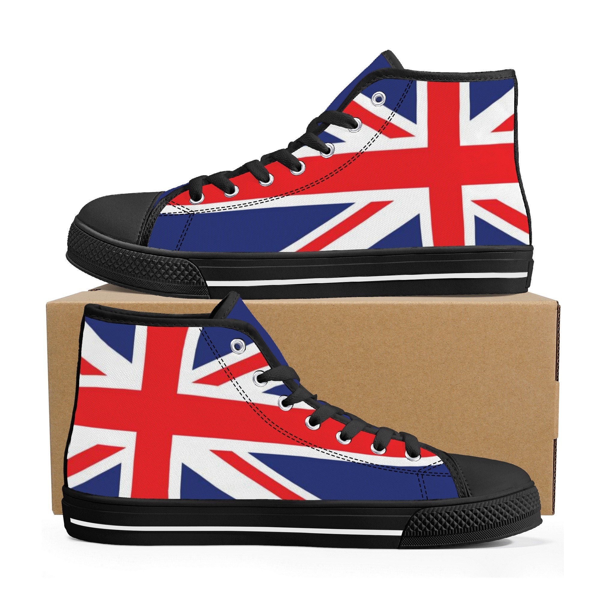  Sonzj-II Union Jack Flag Shoes Vintage Mens Womens Running  Shoes British UK Flag Shoes Athletic Casual Tennis Sneakers | Trail Running
