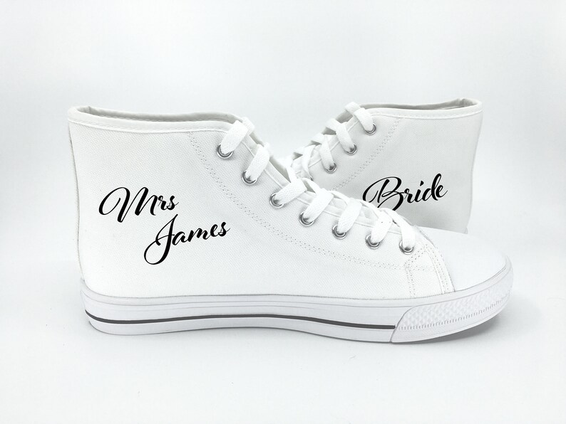 custom bride sneakers