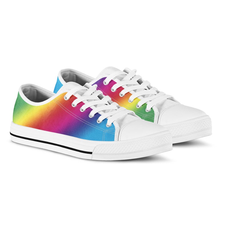 Rainbow Sneakers Gay Pride Shoes LGBT Wedding Shoes | Etsy