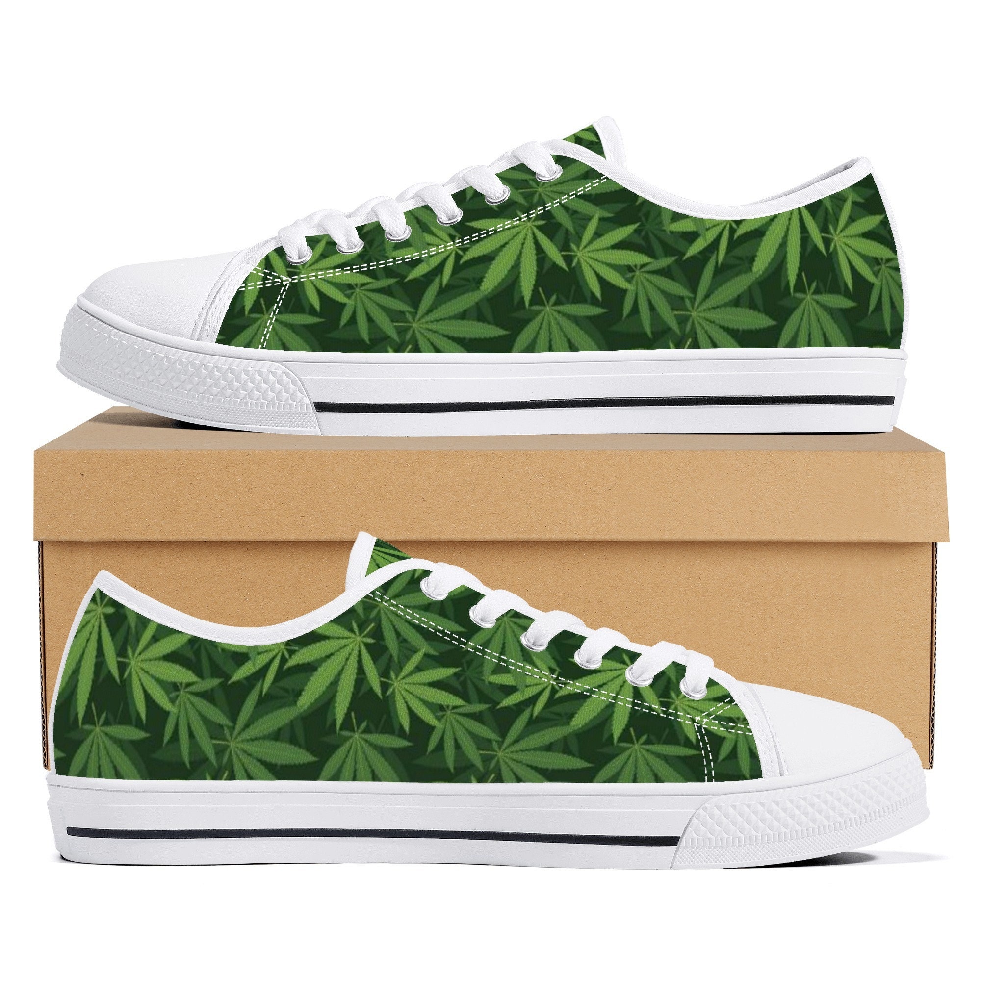 Chaussures de cannabis baskets de mauvaises herbes - Etsy France