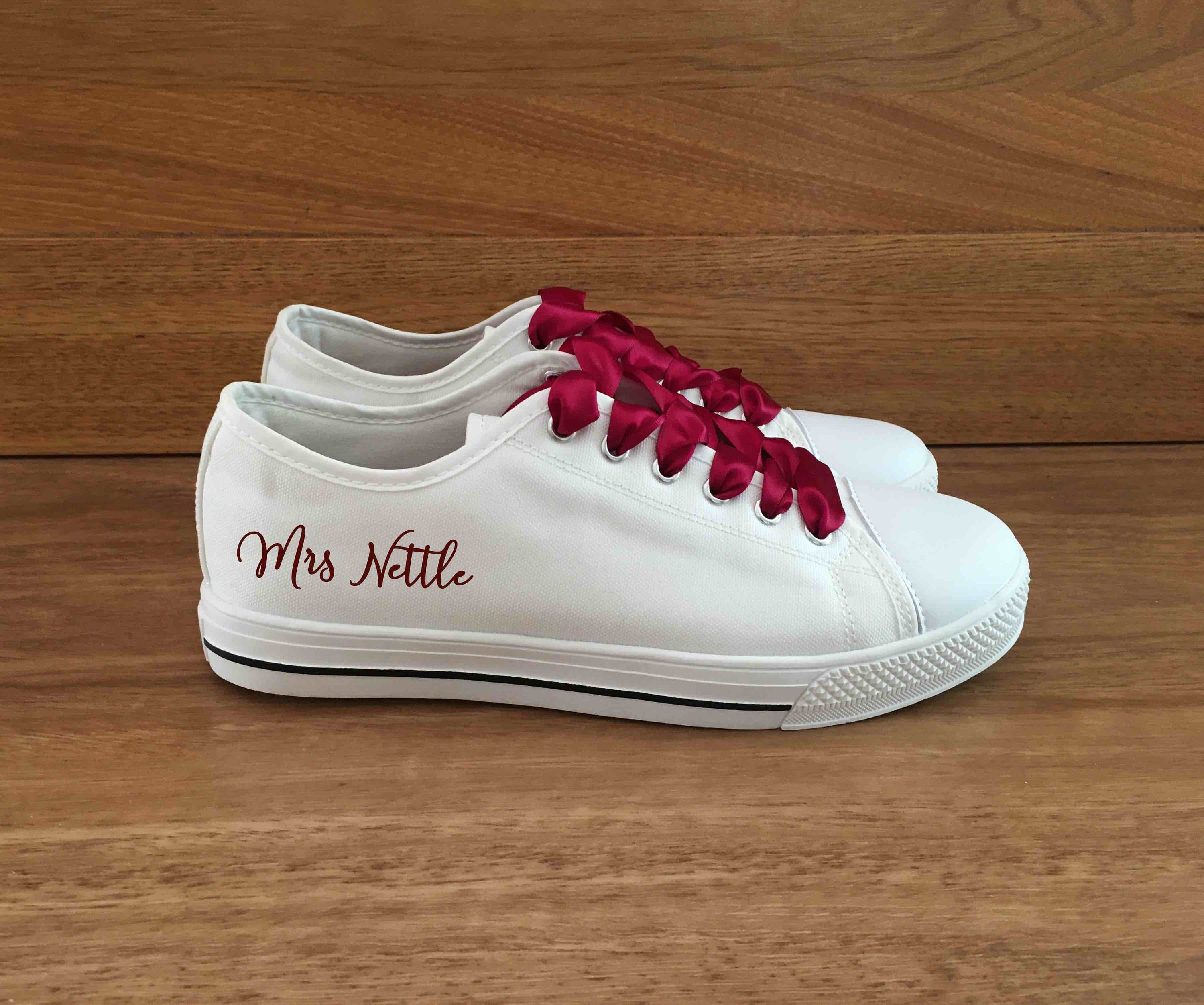custom bride sneakers